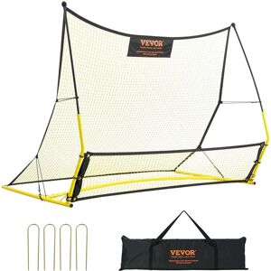 Vevor - Soccer Trainer, 2-IN-1 Portable Soccer Rebounder Net, 72'x51' Iron Soccer Practice Equipment, Sports Football Rebounder Wall with Portable