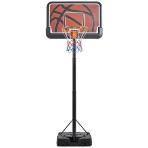 Height-Adjustable Basketball Hoop,44' Width hdpe Backboard, Indoor/Outdoor Use,Black/Orange - Yaheetech