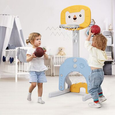 Costway - 3-in-1 Basketball Hoop Set Stand Toddler Basketball Hoop Indoor & Outdoor Toys Costway - 3-in-1 Basketball Hoop Set Stand Toddler Basketball Hoop Indoor & Outdoor Toys