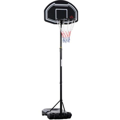 HOMCOM Adjustable Basketball Hoop Stand w/ Wheels and Weight Base, Black HOMCOM Adjustable Basketball Hoop Stand w/ Wheels and Weight Base, Black