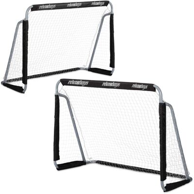 Relaxdays Garden Soccer Goals Set - 2, Kids & Adults, 110x150x75cm Relaxdays Garden Soccer Goals Set - 2, Kids & Adults, 110x150x75cm