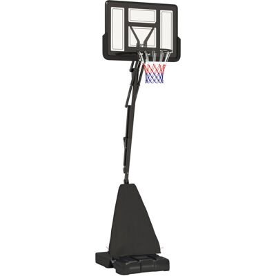 Sportnow - 2.45-3.05m Portable Basketball Hoop and Stand with Wheels, Black Sportnow - 2.45-3.05m Portable Basketball Hoop and Stand with Wheels, Black