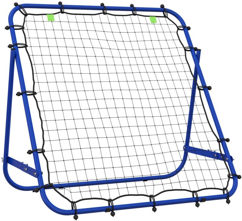 HOMCOM Rebounder Net Kids Adults Football Training Aid Adjustable Blue