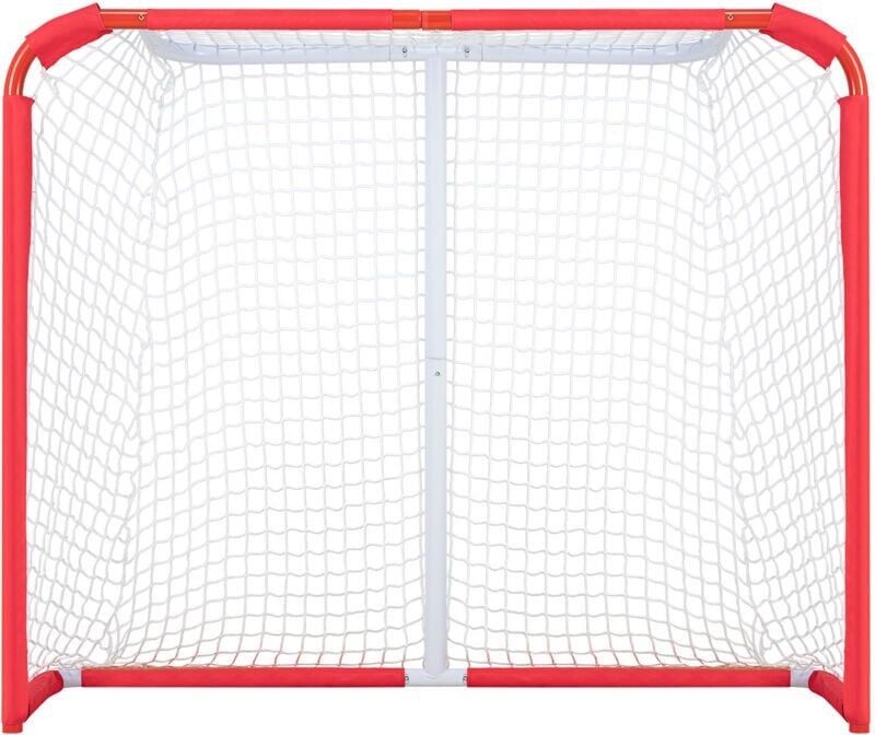 Mophorn Youth Street Hockey Net, Indoor Outdoor Steel Hockey Goal, Portable Lightweight Youth Street + Roller for Kids, Junior Hockey Training Goal