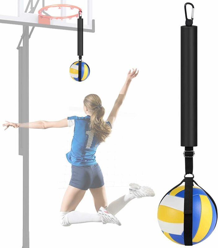 COAVAS Volleyball Spike Trainer for Basketball Hoop, Training Aid for Volleyball Equipment, Improves Serving, Jumping, Arm Swing Mechanics and Spikes