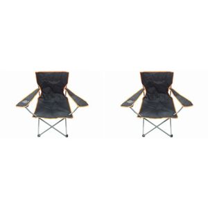 HOWLEYS 2 Black & Orange Folding Chair With Cup Holder