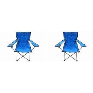 KANDY TOYS 2 Blue & Black Folding Chair With Cup Holder