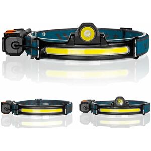 HÉLOISE 20000 Lumens USB Rechargeable Headlamp, Motion Sensor, 230° Lighting, XPG+COB Headlamp, 6 Light Modes, Waterproof Headlamp for Running, Camping,