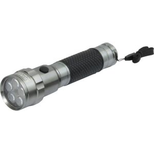 Edison - 5 led Aluminium Soft Grip Torch - 2 x c - Silver/Black