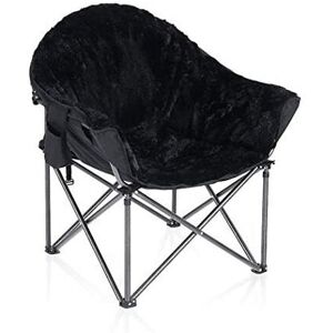 Alpha Camp - Folding Moon Camping Chair Oversized Black