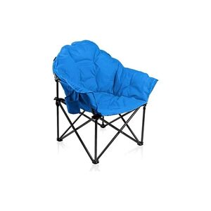 Alpha Camp - Camping Folding Moon Chair, Oversized Comfy Saucer Plush Moon Chairs with Portable Carry Bag for Camping, Garden, Fishing - Support 160kg