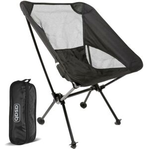 Ultralight Backpacking Foldable Chair - black - black - Asab