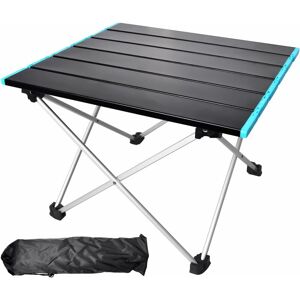 HÉLOISE Camping Folding Table, 40 x 35cm Aluminum Portable Folding Table, Outdoor Portable Mini Square Small Table, for Outdoor Activities, Picnic, Cooking,