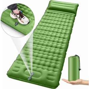 DENUOTOP Camping Self Inflating Sleeping Pad with Pillow, Sleeping Pad with Built-in Pump, Ultralight Sleeping Pad for Camping, Hiking, Hammock, Backpacking