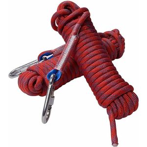 Climbing rope, diameter 12 mm Static outdoor hiking accessories High strength safety rope, 20 m red Denuotop