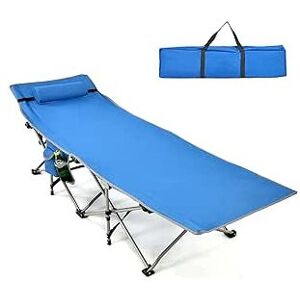 Costway - Folding Camping Cot Heavy-Duty Outdoor Cot Bed Portable Sleeping Cot