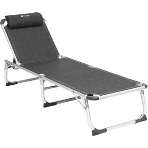 Folding Sunlounger New Foundland Black & Grey Outwell - Black