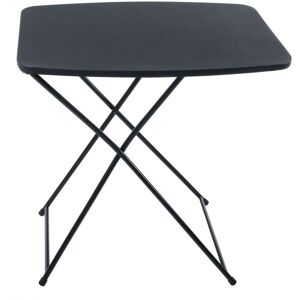 AZUMA Folding Utility Table Adjustable Black Lightweight Camping Garden Picnic - Black