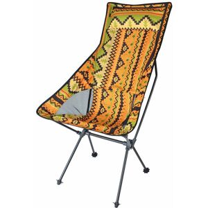 GROOFOO Folding Portable Chair Ultralight High Back Outdoor Camping Chair Portable with Oxford Cloth Headrest for Outdoor Fishing Hiking Beach Travel Yellow