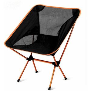 Portable Ultralight Folding Chair With Storage Bag Aluminum Alloy Oxford Chairs For Outdoor Sport Camping Hiking Fishing Orange - Groofoo