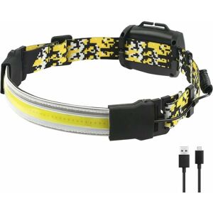 Hoopzi - Head Torch Rechargeable, Headlamp 230° Wide Beam 500LM Bright 2000mAh cob Headlight for Adults Kids, Camping, Running, Fishing, Dog Walking,