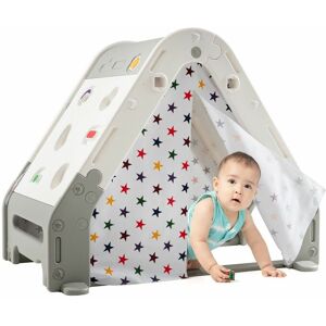 CASART Kid's Triangle Climber Tent Cover Kid's Hideaway Play Tent with Climbing Wall