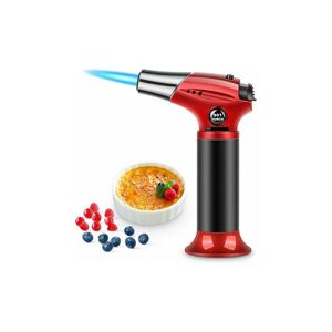 Orchidée - Kitchen Blowtorch Butane Torch Lighter Kitchen Gas Torch Lighter Safety Lock Adjustable Flames, for Creme Brulee, Baking, bbq, Camping,