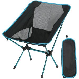 Langray - Portable Folding Beach Chair, Reclining Garden Stool, Convenient Picnic Seat for Camping Hiking Beach Outdoor Blue Lake