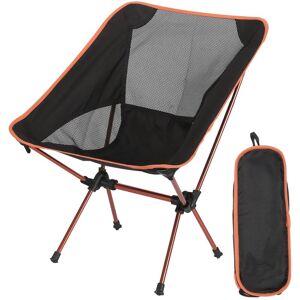 Langray - Portable Folding Beach Chair, Reclining Garden Stool, Convenient Picnic Seat for Camping Hiking Beach Outdoor Orange