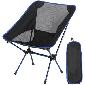 Langray - Portable Folding Beach Chair, Reclining Garden Stool, Convenient Picnic Seat for Camping Hiking Outdoor Beach Royal Blue