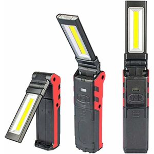 Langray - Work Light usb Rechargeable Lamp, cob Torch Flashlight, led Inspection Light with Magnetic Base For Camping Lamp for Garage, camping,