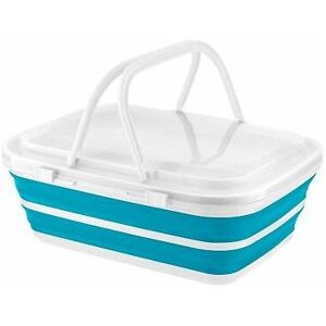 Viss - large collapsible picnic basket with ice blocks multi-use camping basket cooler