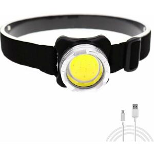 HOOPZI Led Head Torch, Super Bright 5000 Lumen Mini cob Light Portable Headlight with White & Red Lights Waterproof 3 Modes Rechargeable Lightweight