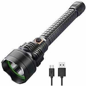 Denuotop - led Torch usb Rechargeable 5000High Lumen Tactical Torches led Super Bright Powerful Flashlight Zoomable 5 Modes Waterproof Hand Torch