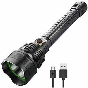 Hoopzi - led Torch XHP70 usb Rechargeable 90000 High Lumen Tactical Torches led Super Bright Powerful Flashlight Zoomable 5 Modes Waterproof Hand