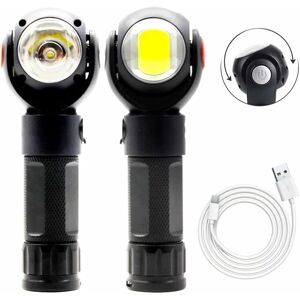 Denuotop - led Work Light usb Rechargeable Inspection Light T6 cob 360° Rotation Ultra Powerful led Torch with 7 Lighting Modes Camping Light