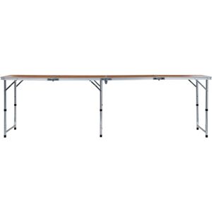 BERKFIELD HOME Mayfair Foldable Camping Table Aluminium 240x60 cm