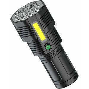 Hoopzi - Most Powerful Handheld led Torch Super Bright usb Rechargeable Large Outdoor Bright Emergency Light White led Torch Super Bright Torch 4