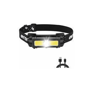 Langray - Powerful 1000 Lumens Headlamp, Rechargeable led Headlamp with Red White Light and Detachable Magnet 7 Modes Head Torch for Running,