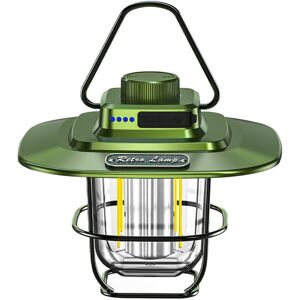 Héloise - Rechargeable Camping led Light Dimmable, Retro Lantern for Outdoor Hiking or Indoor Power Outagesgreen