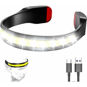 HÉLOISE Rechargeable Headlamps-Lightweight Waterproof Ultra Powerful led Headlamp,230° Torch 3 Modes 500 Lumen,Ipx6 Waterproof And Red Rear Headlamp,Suitable