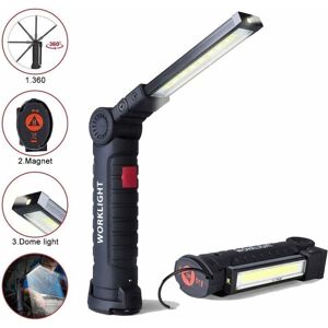 Alwaysh - Rechargeable led Work Light, 800LM led Work Light Torch, Rechargeable led Workshop Light, Inspection Light, Flashlight Magnetic Base 5