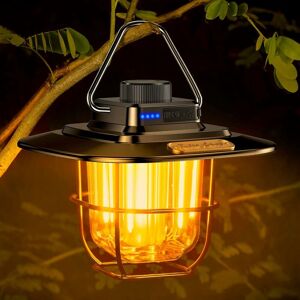 Rhafayre - Rechargeable Camping Lantern, usb c Rechargeable led Camping Lamp-Warm&Natural Light,Bright 13H+Battery Life, Portable&Waterproof Tent