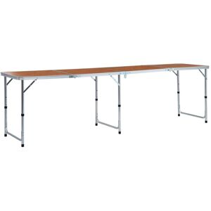 BERKFIELD HOME Royalton Foldable Camping Table Aluminium 240x60 cm