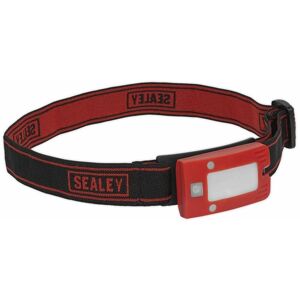 Sealey - Rechargeable Head Torch 2W cob led Auto-Sensor Red LED360HTR