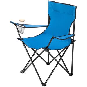 FAMIHOLLD Small Folding Camp Fishing Chair 80x50x50 -Blue - Blue