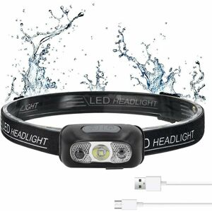 HOOPZI Powerful Super Bright USB Rechargeable LED Headlamp, Head Torch with 500 LM, 3 Lighting Modes, IPX1 Waterproof, Motion Sensor Lamp for Children,