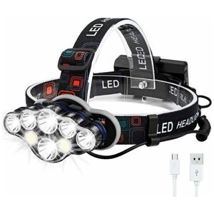 ORCHIDÉE Usb Rechargeable Headlamp 8LED IPX4 Waterproof Outdoor Camping Headlamp