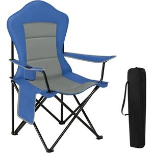 WOLTU 1x Camping Chair Folding Portable Chair, Blue+Grey