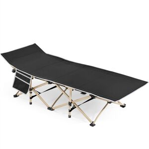 Yaheetech - Folding Camping Bed Portable Camping Cot Outdoor/Indoor, Black